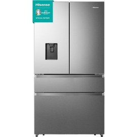 Frigorífico americano Hisense RF749N4SWSE, cajón francés, 178.5 x 91.4 x 72.5 cm, No Frost, clase E, 338 kWh/año, 39dB, con dispensador,...