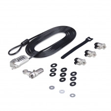 StarTech.com Juego de Candado para Ordenador de Sobremesa o Portátil y Periféricos - Cable de 3m de Acero - Candado Antirrobo - K-Slot - para 3 Disp