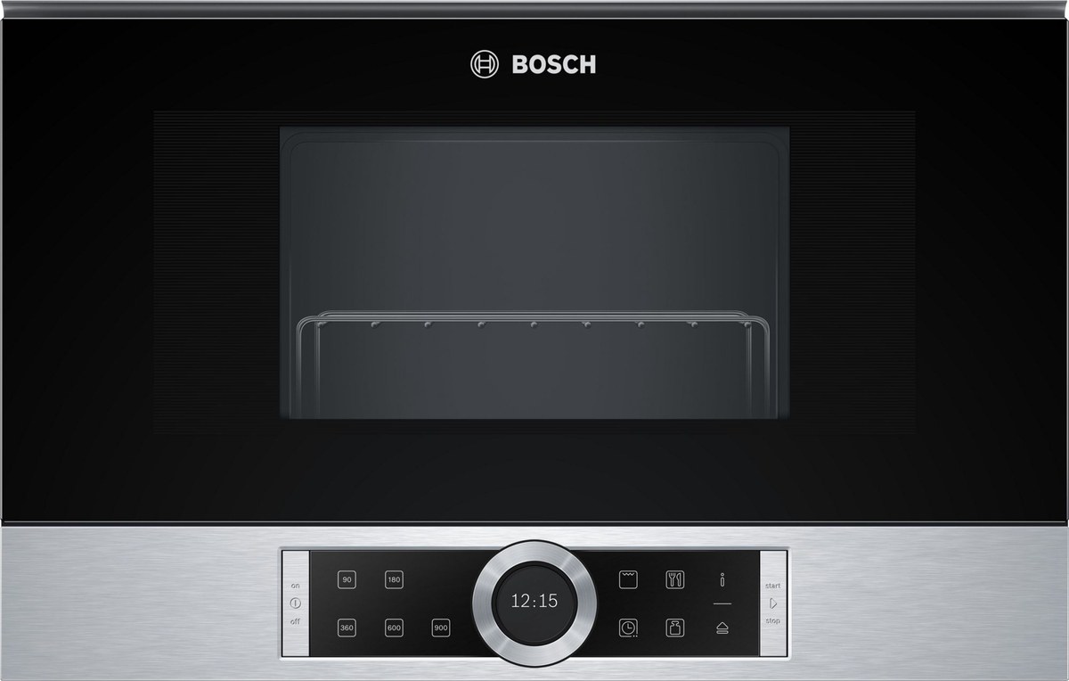 Microondas integrable Bosch BEL623MS3 | 20L | 800W | 1000W Grill |  Negro-Inox | Serie 2