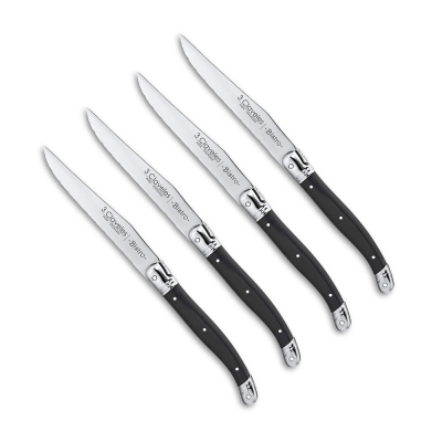 Set 4 cuchillos chuleteros bistro 11.5 cm - 4.5 d 3 claveles