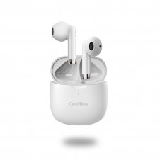 CoolBox AURICULARES BLUETOOTH CON MICROFONO TWS-01 BLANCO True Wireless Stereo (TWS) Dentro de o?do Llamadas/Música