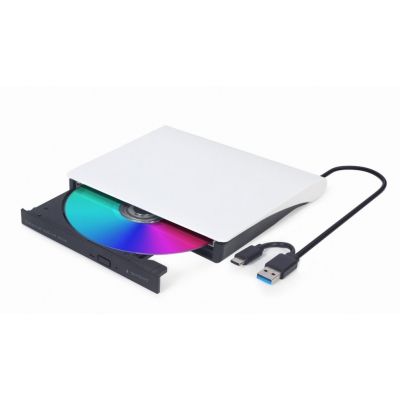 Regrabadora de dvd externa gembird blanca usb 3.1