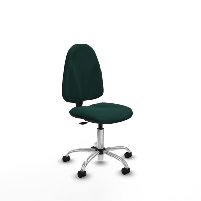 Algarra CP similpiel verde botella base cromada ruedas nailon 50mm