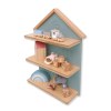 Estantería infantil pared con forma de casita madera/eucalipto · Ville H163-M9757