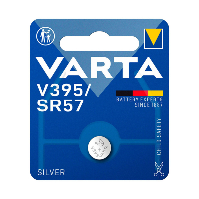 Micro pila de boton silver sr57 - v395 1,55v (blister 1 unid.) ø9,5x2,73mm