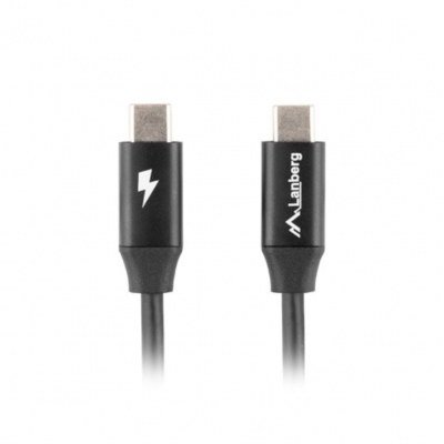 Cable usb tipo c lanberg 0.5m - macho - macho - carga rapida - negro