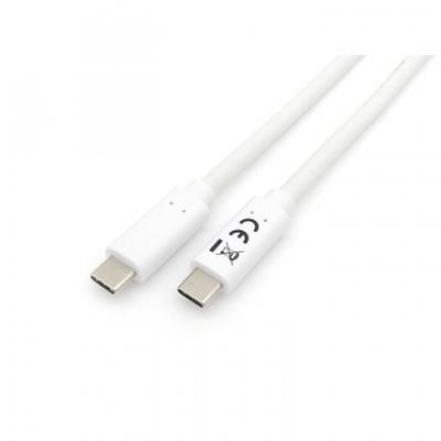 CABLE USB-C MACHO USB-C MACHO USB 3.2 2M TRANSFERENCIA 5G 3A (60W) COLOR BLANCO