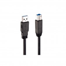 Lindy 43098 cable USB 10 m USB 3.2 Gen 1 (3.1 Gen 1) USB A USB B Negro