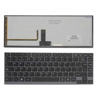 Teclado compatible para portátil TOSHIBA portege R700 / r830 / z830 / u800 / u940 Retroiluminado
