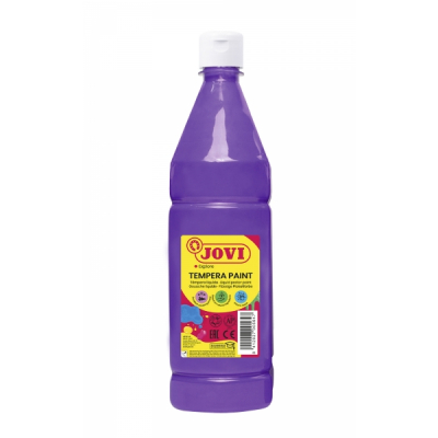 Jovi Tempera Paint Tempera Liquida 1000ml - Base Agua - Lista para Usar - Alto Poder Cubriente - Secado Rapido - Excelente Rendimiento - Facil Aplicacion - Color Violeta