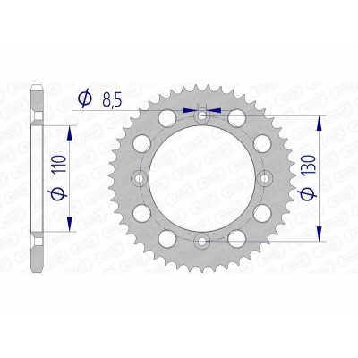 Corona AFAM aluminio ultraligera 11104 - Paso 420 11104N-55