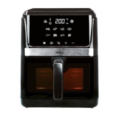 Freidora de aire sin aceite jocca digital con ventana 7l - 1600w modelo 2297