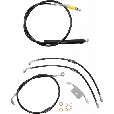 Kit líneas de freno/cables de manillar estándar en vinilo negro LA CHOPPERS LA-8157KT-19B