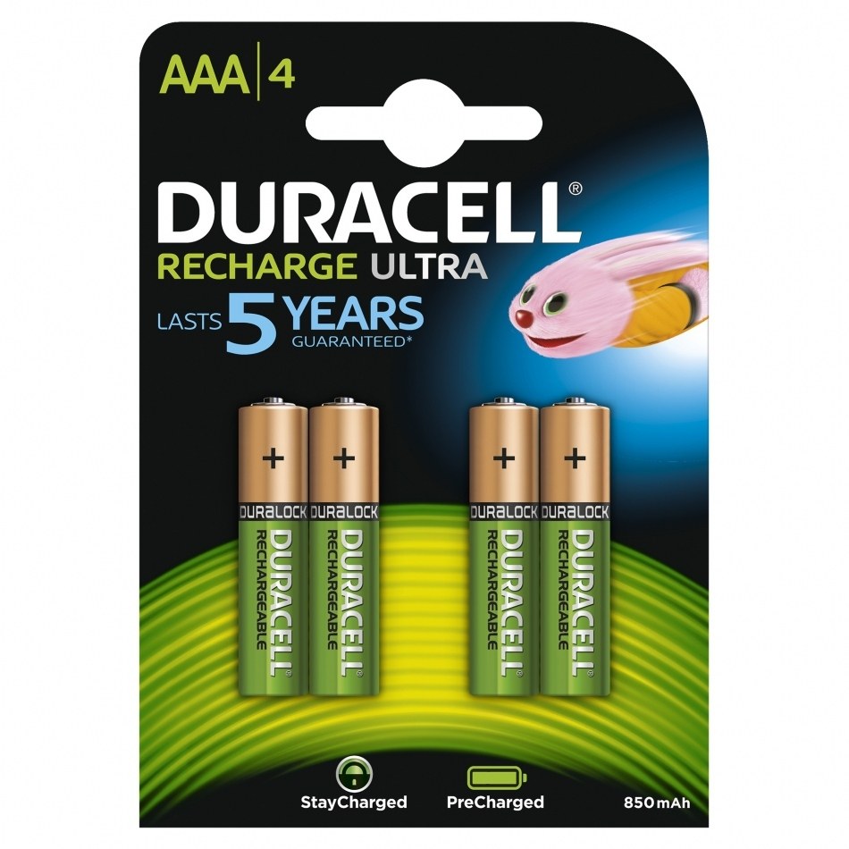 HR03-A Pack de 4 pilas Precargardas Duracell AAA 850mAh