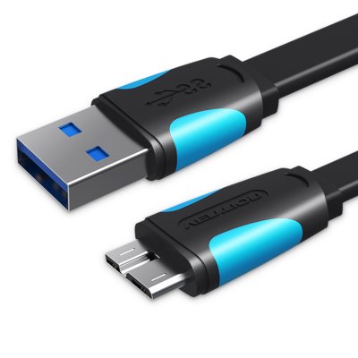 Cable USB 3.0 VAS-A12-B025/ MicroUSB Macho - USB Macho/ 25cm/ Azul y Negro