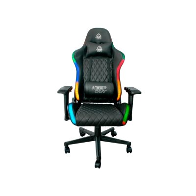 XSPRO-RGB silla para videojuegos Butaca para jugar Asiento acolchado Negro