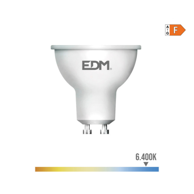 Bombilla dicroica led gu10 8 w 710 lm 6400 k luz fria 120° ø5 x 5,5 cm