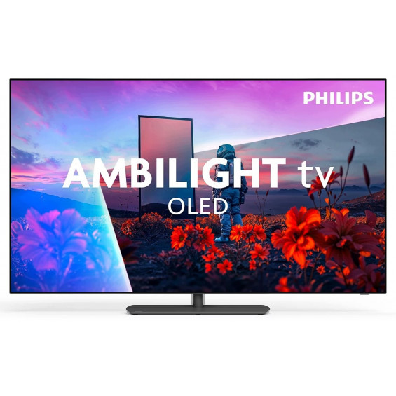 Televisor OLED Philips 55OLED811/12 55 pulgadas, 4K, 120 Hz, Dolby Vision, Ambilight, Titan OS, negro/gris