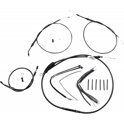 Kit de cable de manillar y línea de freno extendidos para Sportsters con ABS BURLY BRAND B30-1269