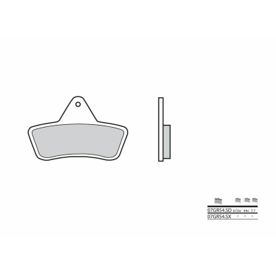 Pastillas de freno sinterizadas Brembo 07GR54SD 07GR54SD