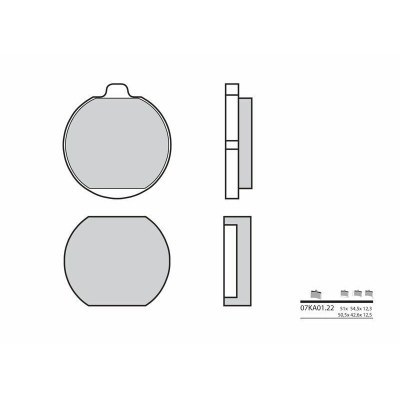 Pastillas de freno orgánicas Brembo 07KA0122 07KA0122