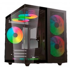 GABINETE XZEAL CUBO M-ATX/ITX NEGRO 3 VENTILADORES ARGB XZGAMC1B