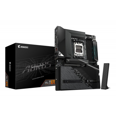 X870 AORUS STEALTH Placa Base - Compatible con procesadores AMD Ryzen 9000, VRM digital de 16+2+2 fases, hasta 8200MHz DDR5 (O.C.), 2xPCIe 5.0 + 2xPCIe 4.0, Wi-Fi 7, LAN 5GbE, USB 4