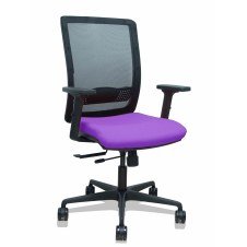 Piqueras y Crespo Silla Haches traslack malla negra asiento bali lila brazos 2D ruedas 65mm