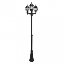 Farola Exterior Aluminio Caelum 3xe27 Negro Ip45 228x55x55 Cm