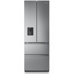Frigorífico combi americano Hisense RF632N4WIE, cajón francés, 200 x 70 x 69.4 cm, French Door, No Frost, clase E, 295 kWh año, 38dB, con dispensador, inox