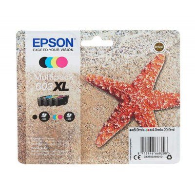 Epson 603XL Pack de 4 Cartuchos de Tinta Originales - C13T03A64010