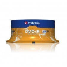 DVD-R VERBATIM 25 UNIDADES 4,7GB 16X 43522