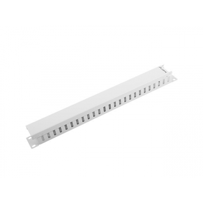 Organizador de cables lanberg metalico 1u tipo a rack 19 gris