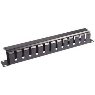 Panel pasa cables wp 1u - con tapa - negro