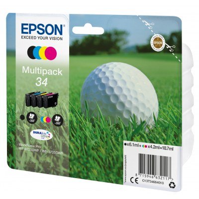 Epson T3466 Pack de 4 Cartuchos de Tinta Originales - C13T34664010