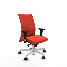 Piqueras y Crespo Albacete confidente sincro bali naranja oscuro brazos 1D base blanca ruedas 65 mm nailon