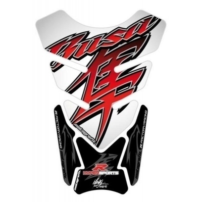 Protector de depÃ³sito Motografix HAYABUSA 4 piezas blanco rojo negro TS019SW