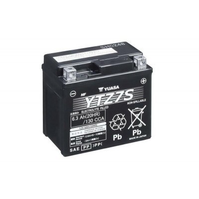 Yuasa battery YTZ7S Wet Charged (cargada y activada) YTZ7S