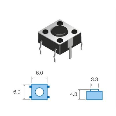SW063 Pulsador Tacto L: 4,3mm HST0232 c/TT