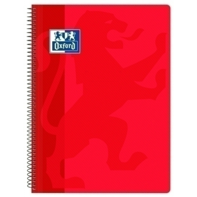 BLOCK OXF.SCH.PP Fº 80h CD.4 ROJO - Pack de 5 unidades