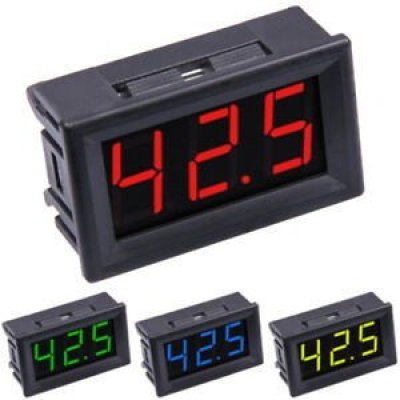 Voltimetro Digital Rojo 3 digitos 0-100VDC
