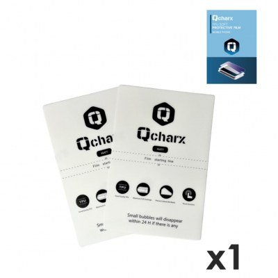 Laminas de proteccion frontales qcharx hidrogel mate anti huellas para qx1 1 unidad