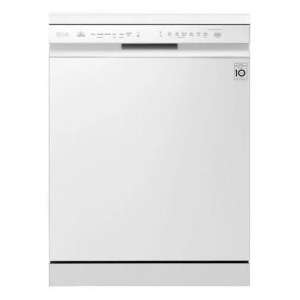 Lavavajillas LG DF273FW, 60 cm, 14 servicios, 3ª bandeja, clase A, 54 kWh/año, 44dB, media carga, 8 programas, AquaStop, QuadWash, puerta  apertura automática, blanco