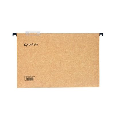 Grafoplas Carpeta colgante - Visor superior - Bicolor - Varilla de plastico - Folio prolongado - Lomo en ''V'' - Pack 50 ud