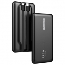 COOL BATERIA EXTERNA UNIVERSAL POWER BANK 10.000 MAH PD 22.5W (2 CABLES) NEGRO