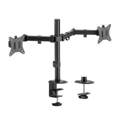 Aisens - Soporte De Mesa Eco Giratorio E Inclinable Para Monitor/Tv 9Kg (3 Pivotes, 2 Brazos) De 17-32, Negro