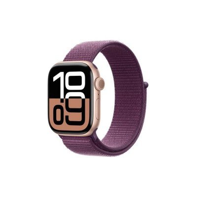 Smartwatch apple watch series 10 gps 42mm rose gold case plum sport loop
