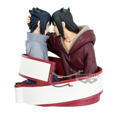 Figura banpresto naruto shippuden portrelic sasuke uchiha & itachi uchiha 12cm