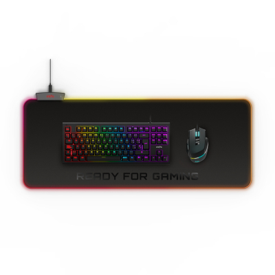 Energy Sistem Gaming Mouse Pad ESG P5 RGB (RGB lights, Extra USB port, Extended large size)