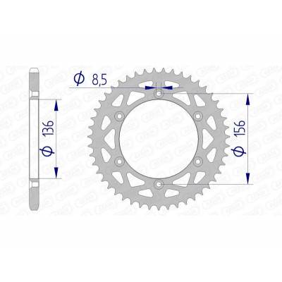 Corona AFAM aluminio 15206 - Paso 520 15206N-52